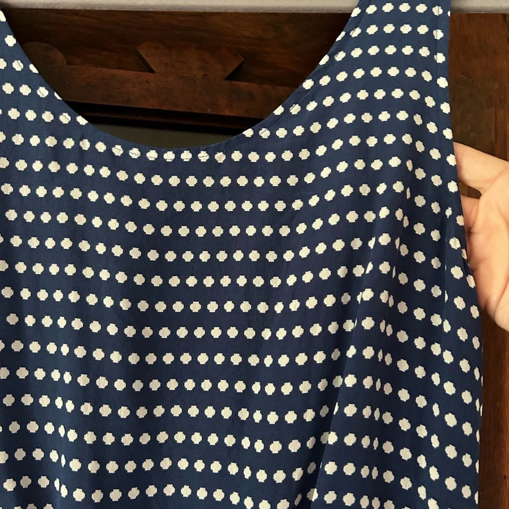 Marc by Marc Jacobs Blue and White Polka Dot Midi Dress Sz 10 - Picture 4 of 10